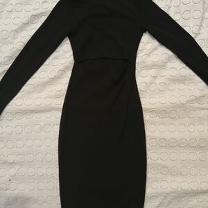 Vici Elegant Black Long Sleeve Dress